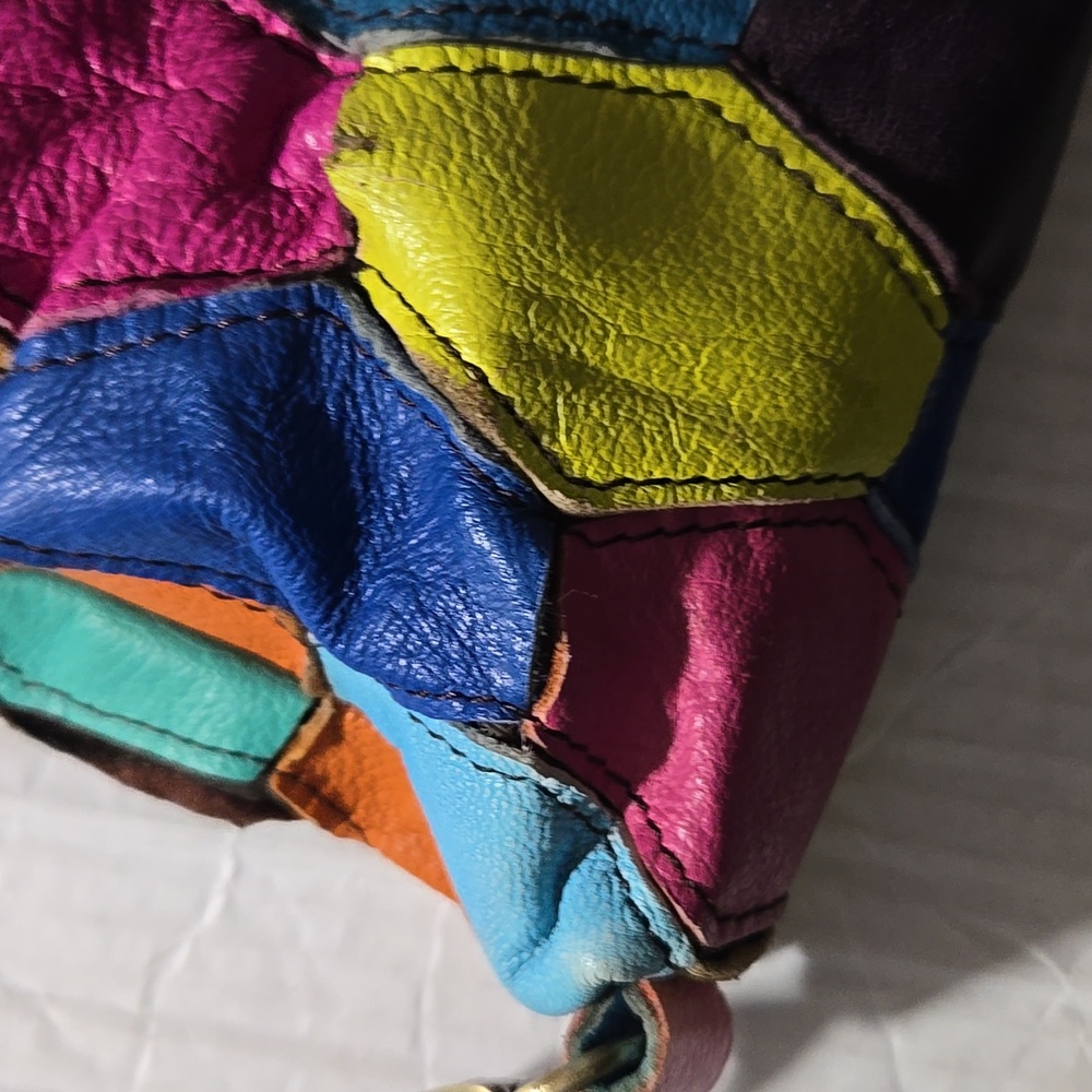 Ameri Leather Patch Work Hobo - image 2